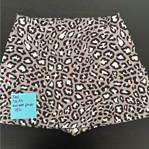 Animal print tennis skirt